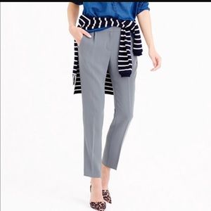 J. Crew Pleated Crepe Trouser